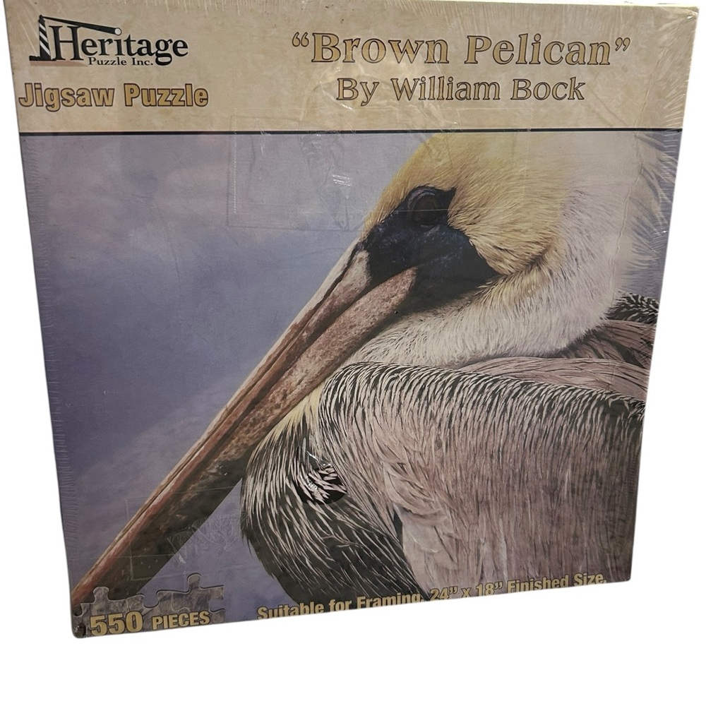 Heritage Brown Pelican by William Bock Art Jigsaw Puzzle‎ 550 pcs NIB